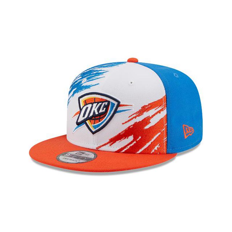 NBA Oklahoma City Thunder Splatter 9Fifty Snapback (VUC9132) - Blue New Era Caps